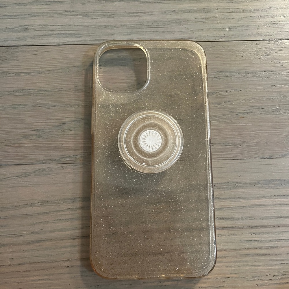Clear Glitter Phone Case with Stand